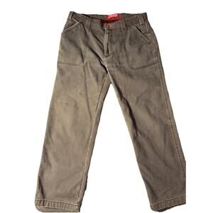 Men’s Coleman Fleece Lined Cargo Sz. 34 X 27 Gray Denim Flaw*